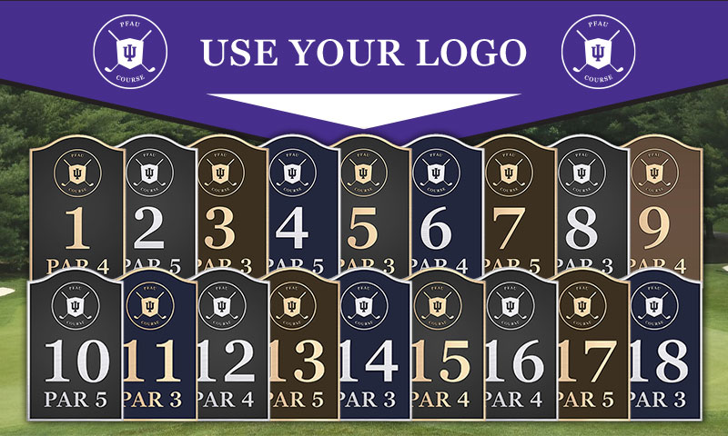 Include logos on your country club dedication plaque