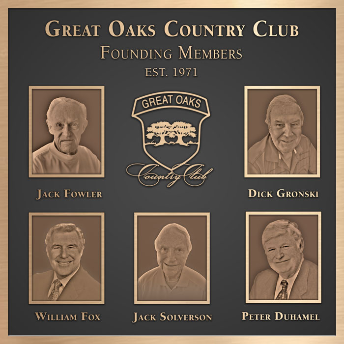 Country Club Founding Members Plaque