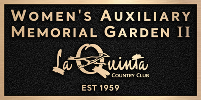 Country Club Memorial Garden Plaques