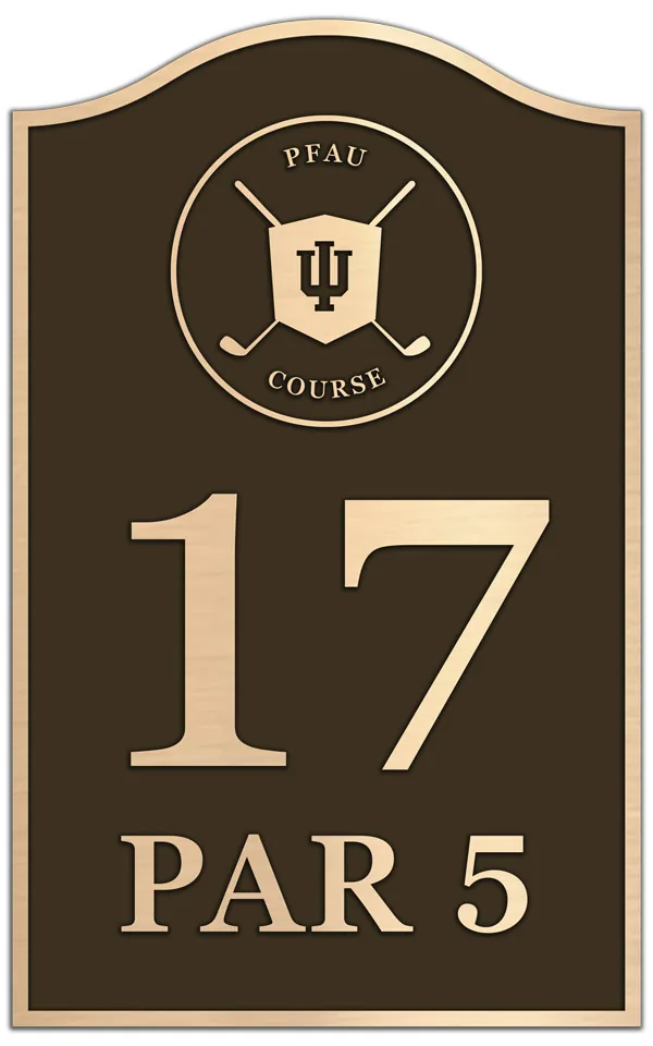Course Record Plaque — custom bronze country club plaque