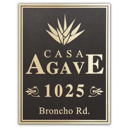 A custom bronze address plaque.