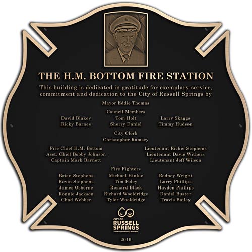 Fire Chief Dedication Plaque
