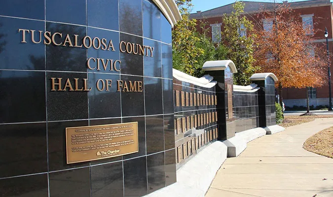 A bronze Hall of Fame plaque.