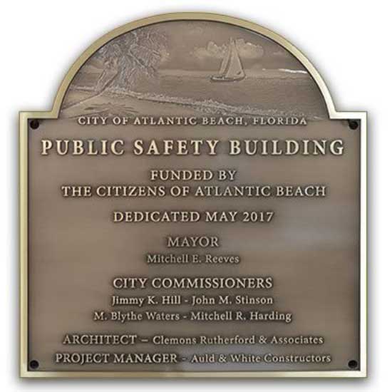 Public Safety Building Plaque