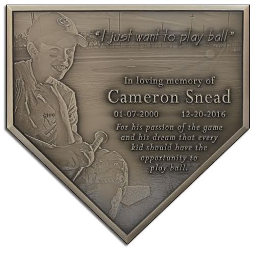 Bronze Memorial Plaque with photos engraved into the metal.