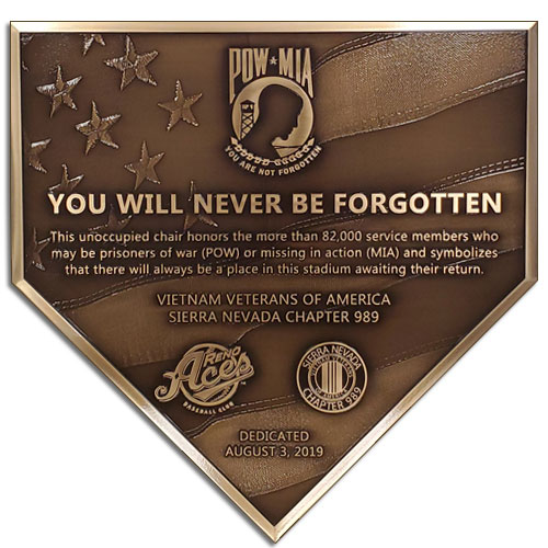 POW Home Plate dedication plaque