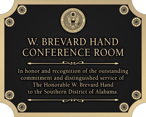 Courtroom Dedication Plaque