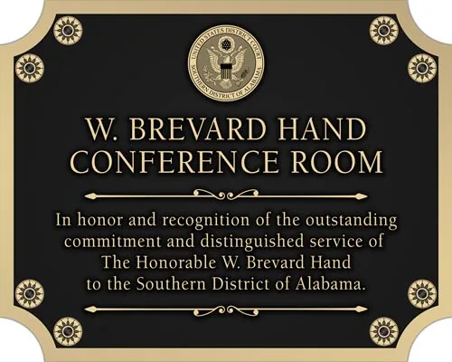 Courtroom Recognition Plaque