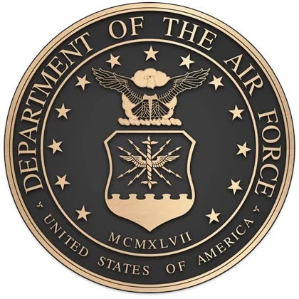 Large cast bronze U.S. Air Force seal suitable for a base entrance