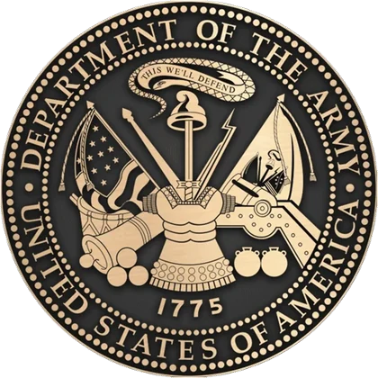 Bronze U.S. Army seal plaque
