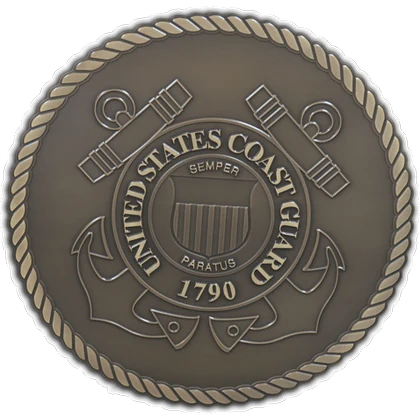 Engraved bronze U.S. Coast Guard seal