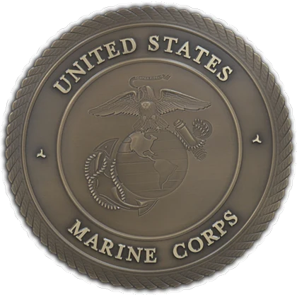 Engraved bronze U.S. Marine Corps seal