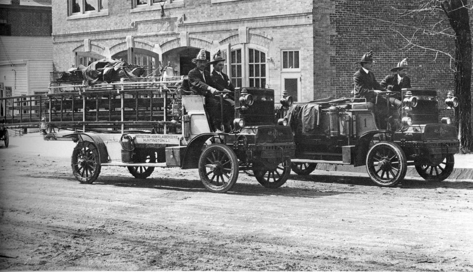 Historic Firehouse photos on a preservation plaque